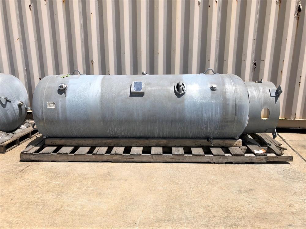 Silvan 400 Gallon Vertical Air Receiver Tank, Galvanized with Stainless Fittings